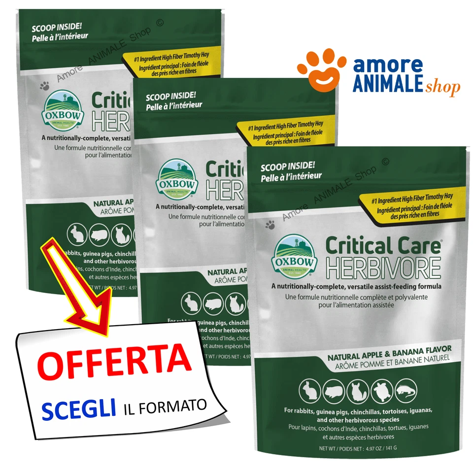 OXBOW Herbivore Critical Care → Banane Und Apfel - 141/454 Gr - F
