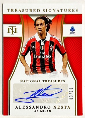 2021-22 Chronicles Alessandro Nesta Gold Auto 3/10 3+10= AC Milan Jersey Number!