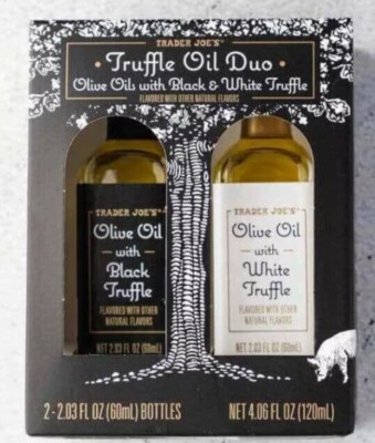Trader Joe's Truffle Oil Duo Olive Oil Black White Truffle Set