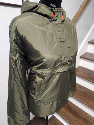 Abercrombie Windbreaker Women’s Olive Green Jacket Size : LARGE - Picture 15 of 17