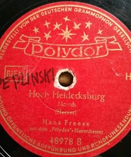 Hans Freese Blasorch. "Florentiner & Hoch Heidecksburg" 78 obr./min 10" rzadkie marsze
