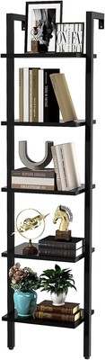 Bücherregal Wandregal, Leiterregal, 5-stufiges Bücherregal Regal, Aufbewahrung bei mir