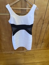 Black And White dress. Can be worn to work in Summer, Evening out, Cocktails.