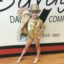 Child Gold Sequin Suit Jacket Costume sz S