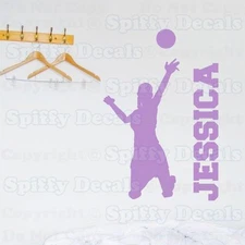 PERSONALIZED VOLLEYBALL PLAYER CUSTOM NAME GIRL Quote Vinyl Wall Decal Sticker