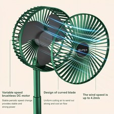 Telescopic Cordless Fan Cooling Wireless Folding Portable USB Rechargeable Fan