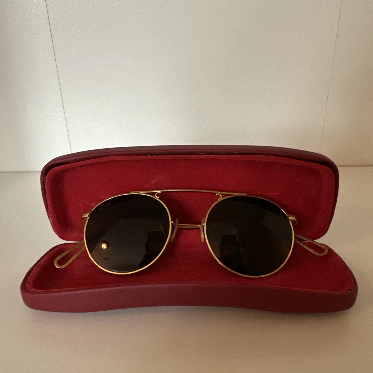 Ray-Ban Gold Round Vintage Sunglasses for sale | eBay