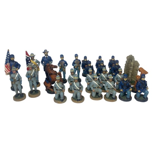Civil War Toy Soldier Figurine Lot Union Confederate Infantry Chess Piece 26