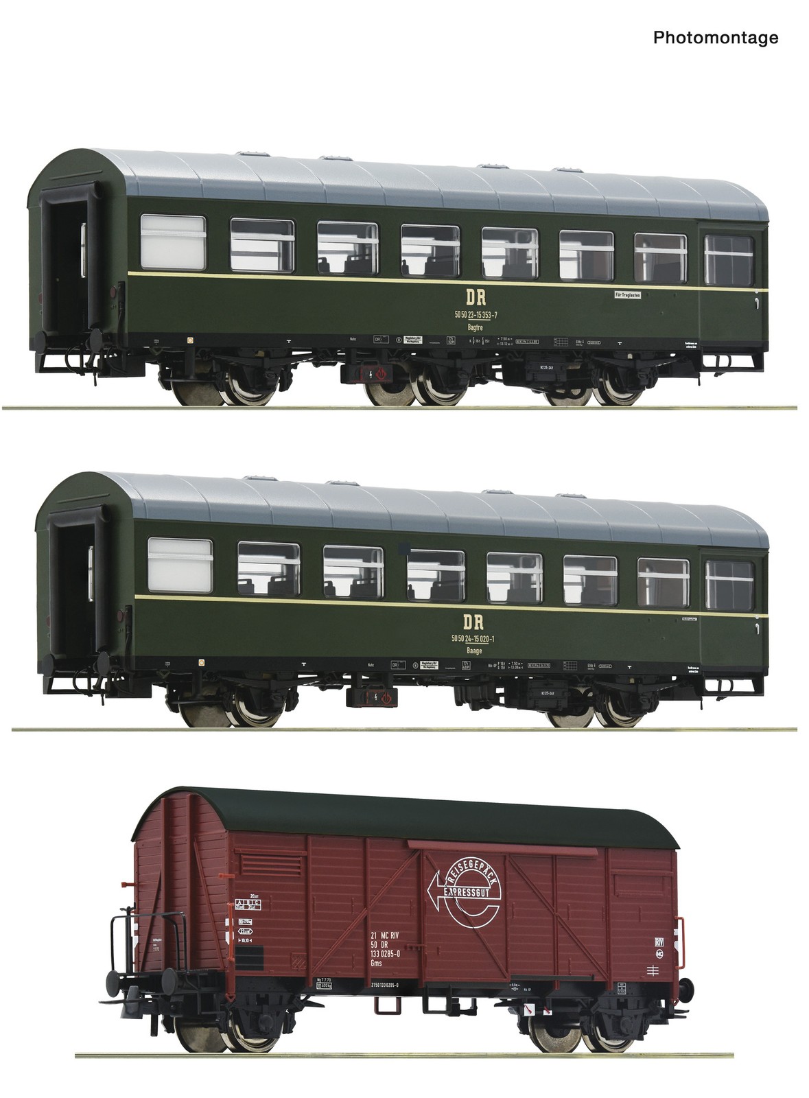 Roco 6200010 H0 3er Set Personen-Wagen Zug 2 Ep. IV DR