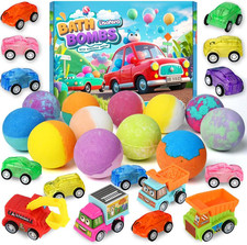 Bath Bombs for Kids with Toys Inside, Kids Bath Bombs for Boys Girls, 9-Piece...