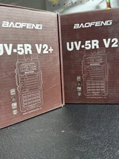 US Baofeng UV-5R V2+ Dual-Band Two-way Radio Walkie Talkie (Two Sets)