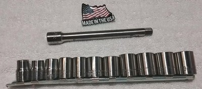 12PC CRAFTSMAN 3/8'' DRIVE 12pt 9-10-11-12-13-14-15-16-17-18-19 METRIC VINTAGE &