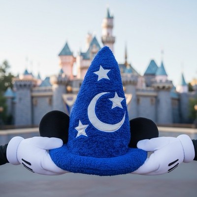 Disney Parks Fantasia Yensid Sorcerer Mickey Ears Apprentice Blue Wizard Hat