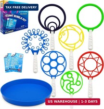 Bubble Wands for Kids - Giant Bubble Wand Set with Tray, Outdoor Toy for Kids, 1