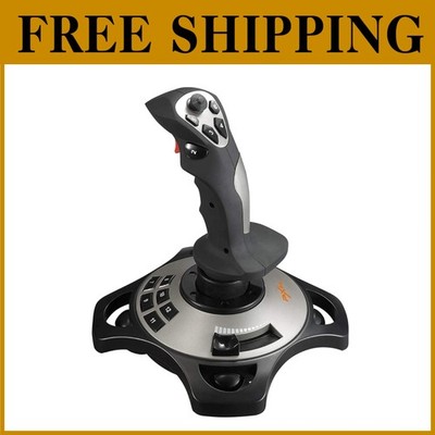 PC Flight Joystick Controls with Vibration Function