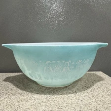 Vtg Pyrex #442 Amish Butterprint Turquoise Cinderella 1-1/2 Qt Mixing Bowl VGC!