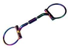 Rainbow Color Western D-Ring Bit Comfort Barrel Myler Roller Snaffle Horse Bit
