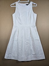 J. Crew Women’s 100% Cotton Sleeveless Embroidered Pleated SZ 4 Coquette Dress