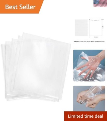 200 Pcs 6x6 Clear PVC Shrink Wrap Bags for Soap, Candles & DIY Projects