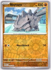 Rhyhorn 74/142 Common Stellar Crown Pokemon Reverse Holo Near Mint