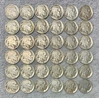 Old U.S. coins lot of 36 Buffalo Nickels mix From 1913 P type 1 - 1937 P - P/D/S