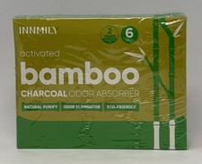 Activated Charcoal Odor Absorber,6 Pack Nature Odor Eliminator for Shoes, Bamboo