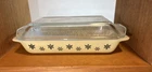 Vintage Pyrex Snowflake Divided Casserole Dish With Lid 30cm Retro Collectable