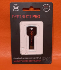 Lovell Destruct Pro Military Grade Hard Drive Data Eraser Wiper Easy Boot Sealed