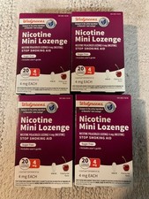 Nicotine Mini Lozenge Cherry Ice Flavor 4mg 20Ct Walgreens EXP /2027 Lot of 5