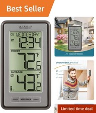 Compact Wireless Hygrometer & Thermometer with 24-Hour Display - High Accuracy