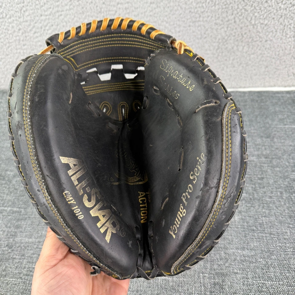 Guante de béisbol All Star Young Pro Series CM1010 Catcher juvenil cuero negro Foto 2 de 4