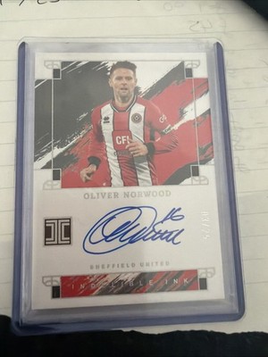 Oliver Norwood On Card Auto Panini Impeccable 03/25 Sheffield United