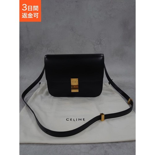 Celine Classic Box Shoulder Bag Black Pre-owned From Japan