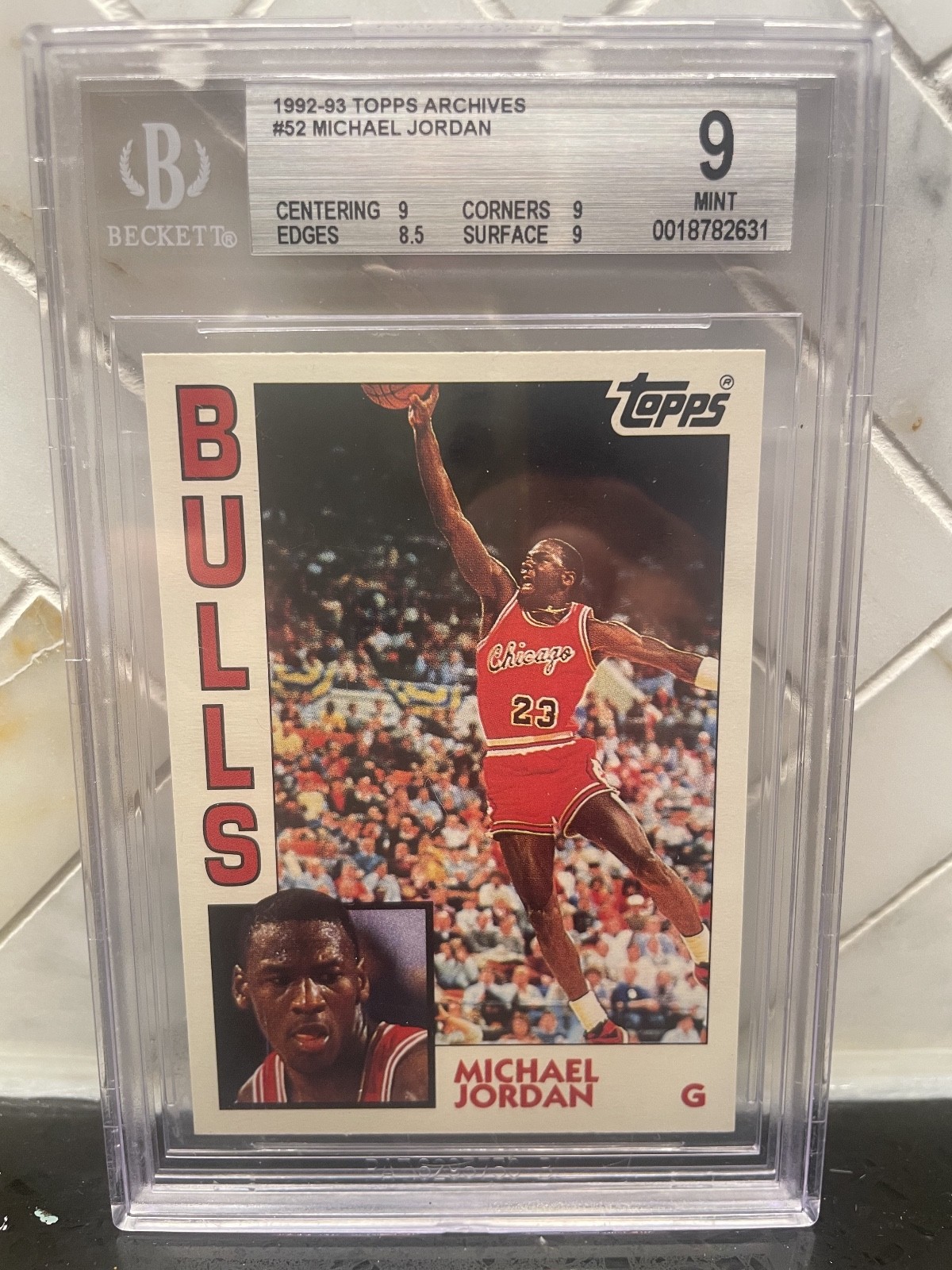 1992-93 Topps Archives Michael Jordan #52 BGS 9 Mint