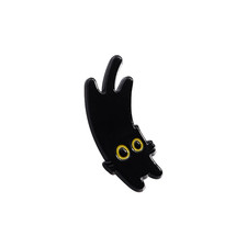 Cartoon Black Kitten Brooch Enamel Pins Funny Cute Cat Brooches Sweater Lapel