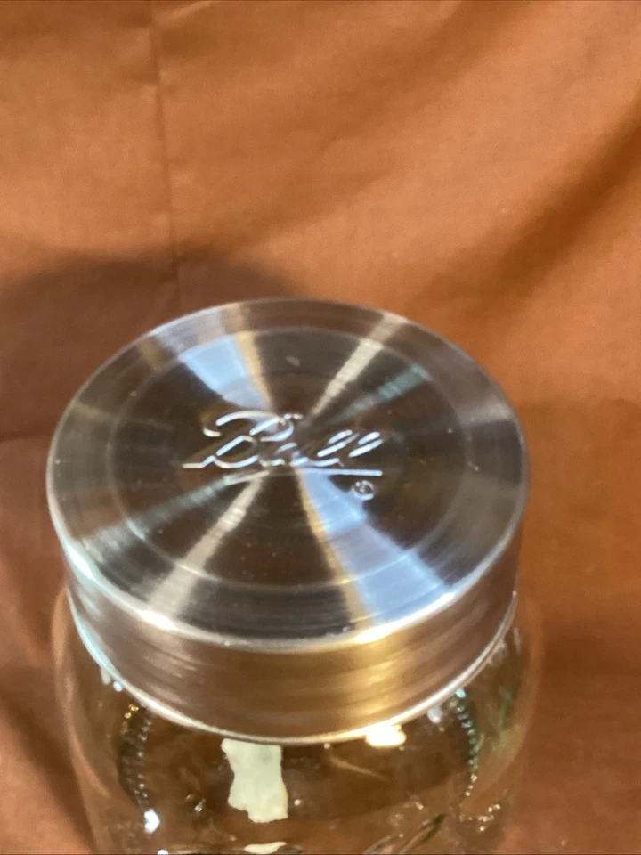 Bola boca ancha transparente 1/2 galón 64 oz tarro de conservas de albañil-bote de grapas de cocina Foto 2 de 4