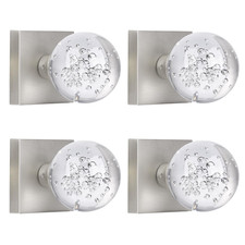 Hiemey 4 Pack Dummy Bifold Door Knob Set Inactive Hall Closet Door Knobs