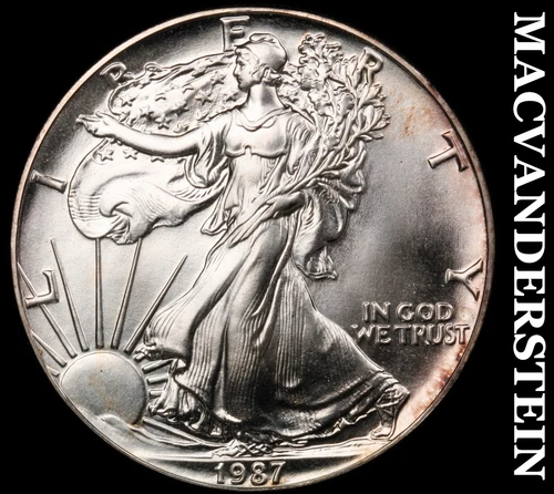 1987 American Silver Eagle- Choice Gem Brilliant Uncirculated Luster #J3998
