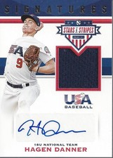 2017 USA Baseball Star Stripe Material Signature Hagen Danner Auto/Jersey/299 BB