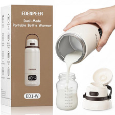 Portable Bottle Warmer for Travel,Typ-C Ac Dual Power Mode with Built-In Sterili