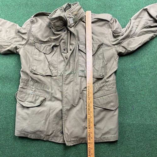 Vintage M65 Jacket Mens Medium Regular Olive Green OG 107 Military Coat USA MADE - Picture 11 of 14