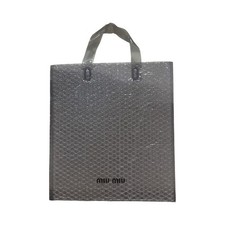 Miu Miu Bubble Wrap PVC Tote Bag Grey Discontinued