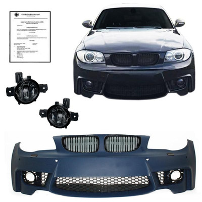 Stoßstange vorne ABE+ Kühlergrill Nebelscheinwerfer paßt für BMW E81 E87 E82 E88