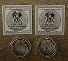 (Two) 1 oz. .999 Fine Nude Silver Coins (Zodiac Beauties…Gemini) with COA