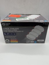 Commercial Electric 4in. LED 2Level Lumen Select Canless Recessed Adjust CCT 4PK
