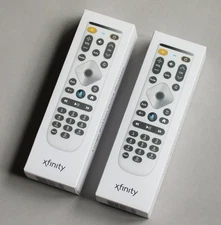 Two Xfinity XRA Elder Accessibility Large Button Voice Remote Controls ~ White