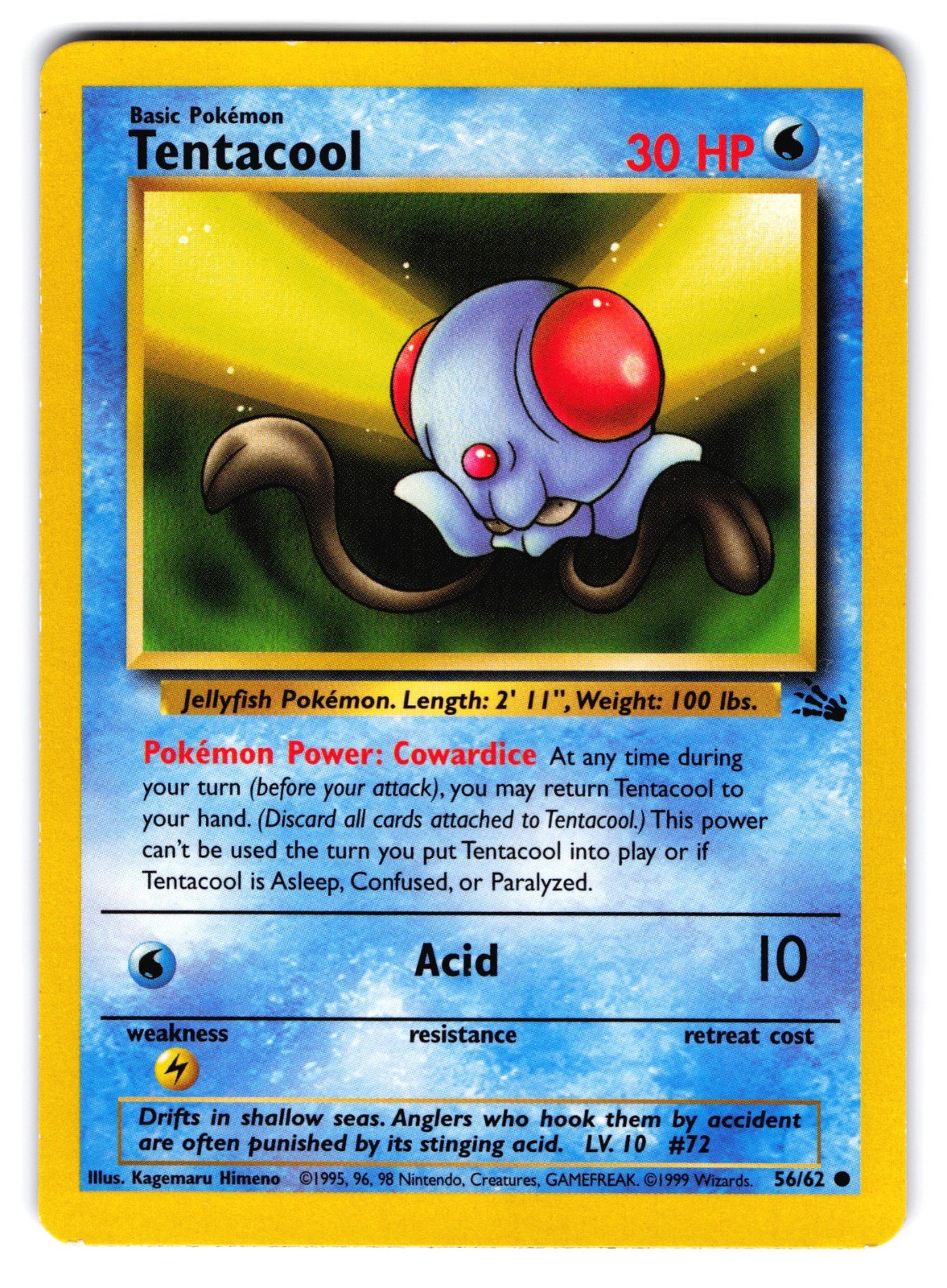 Tentacool FO #56/62 LP Pokemon TCG Common