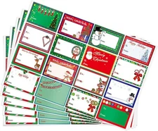 160 PCS Christmas Holiday Gift Tags Labels Stickers Self-Adhesive