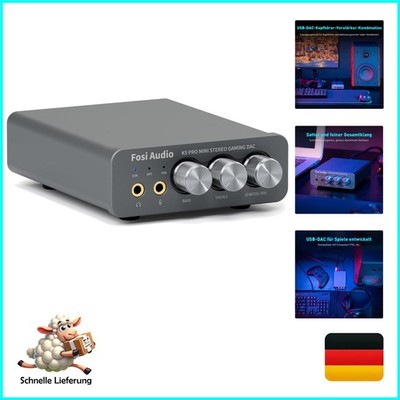 Fosi Audio K5 Pro Kopfhörerverstärker: HiFi USB C DAC Gaming Verstärker