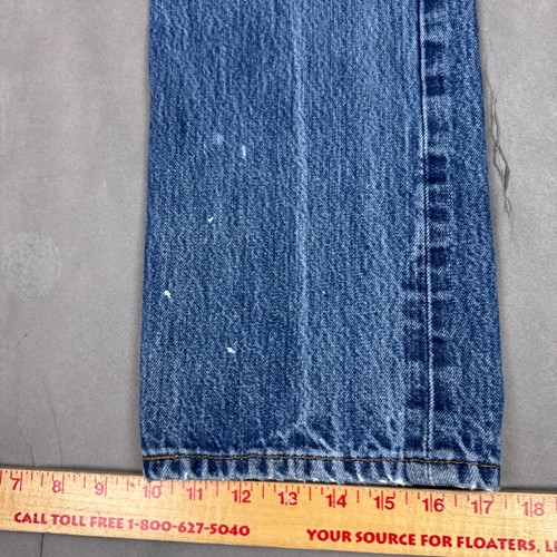 Jeans Levis 501 uomo 30x32 blu bottoni mosca pantaloni denim invecchiati sbiaditi trafilati - Foto 21 di 22